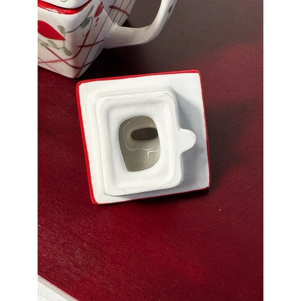 Mesa International Ceramic Hearts Teapot For One 2 PC Set w/Cup Never Used
